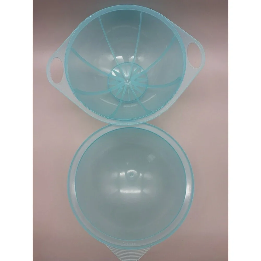 VTG 70s Copco Blue Plastic Sphere Lettuce Crisper Salad Keeper 9